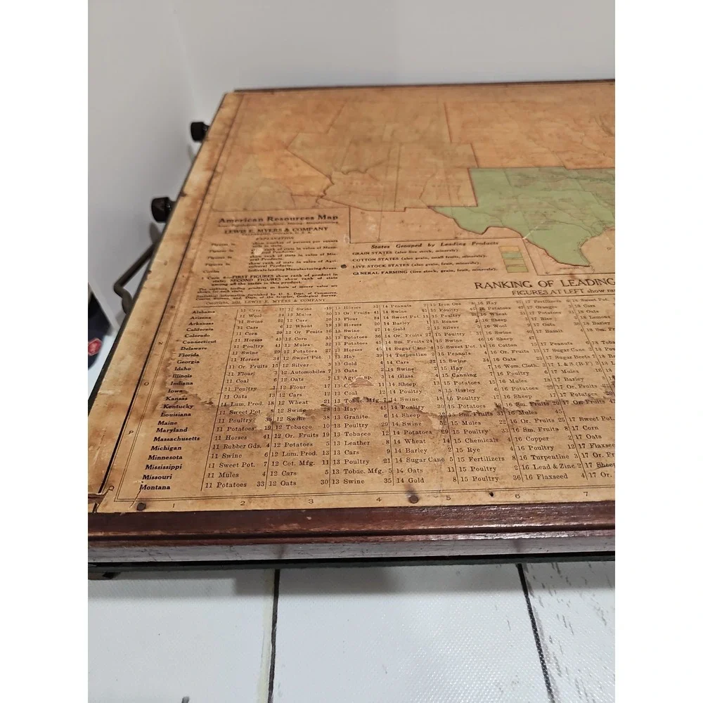 Antique 1923 Chautauqua Industrial Art School Desk Lewis E. Myers & Co Education - Picture 12 of 16